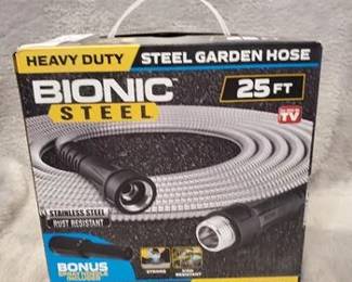 Bionic Steel 5/8 in. Dia. x 25 ft. Heavy-Duty Stainless Steel Garden Hose
