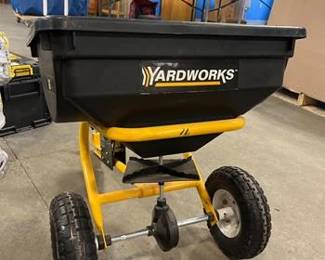 Yardworks 85 lb. Capacity Tow Behind Broadcast Spreader