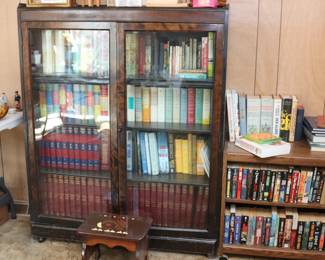 Vintage Barrister-Style Bookcase with a large selection of Books
