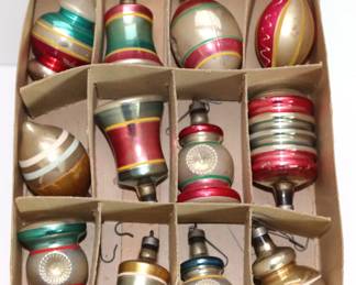 Vintage Glass Christmas Tree Ornaments
