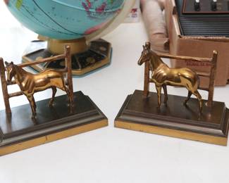Copper-Toned Horse Bookends