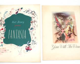 Vintage Movie Programs Including Walt Disney Fantasia - 1940
