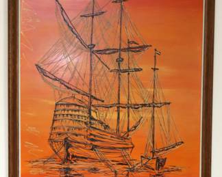 MCM "Drip-Art" Painting 