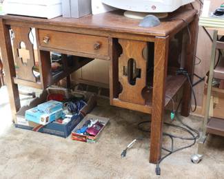 Antique Mission Style Oak Desk