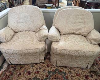 1126  2 Ethan Allen Armchairs