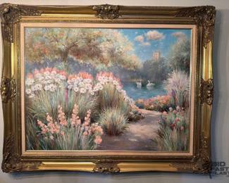 1316  Framed Signed Canvas Painting