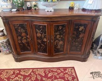 1006  Vintage Bombe Commode Dresser