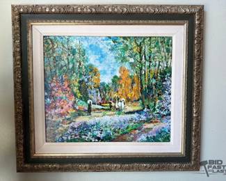 1112  2 Framed Dimitri Polak Canvas Paintings