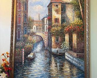 1002  Framed Canvas Painting