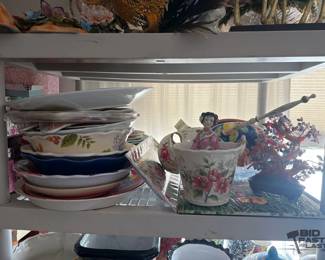 2434  Statues, Decorative Bowls, Platters, and Mask