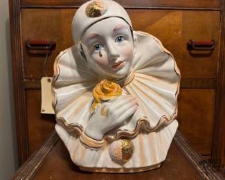 2234  Ceramic Pierrot Clown Bust