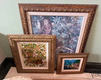 1120  3 Framed Artworks