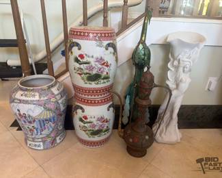 1012  Decorative Vases, Brass Coffee Pot, Metal Peacock Sculpture