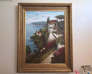 1106  Framed Signed Canvas Painting