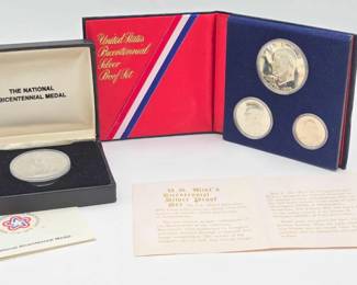 701  The National Bicentennial Medal and Bicentennial Silver Proof Set