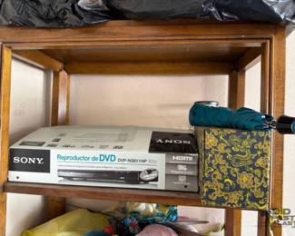 4030  Wooden Shelf, Samsung DVD Player