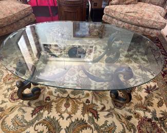 1032  Glass Top Coffee Table