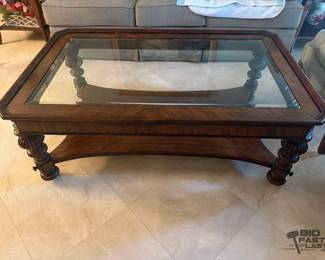 1334  Glass Top Coffee Table