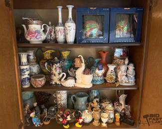 2310  Decorative Vases, Tea Pots, Porcelain Figurines
