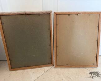 1434  4 Framed Artworks, 2 Canvas Prints