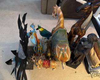 2500  9 Animal Sculptures