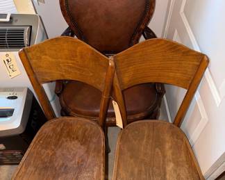 2106  3 Wooden Chairs