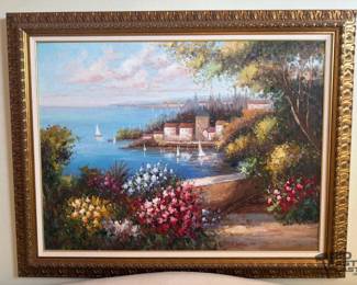 1022  Framed Canvas Painting