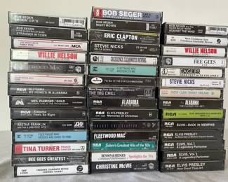 Vintage Cassette Tapes  Fleetwood Mac, Elvis, Alabama, Creedence Clearwater Revival,  Others