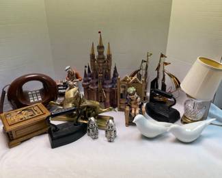 Brass Duck Bookends, 70s Donut Corded Phone,  More