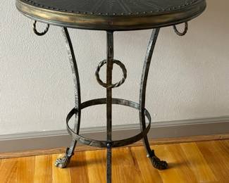 Round Wrought Iron Side Table