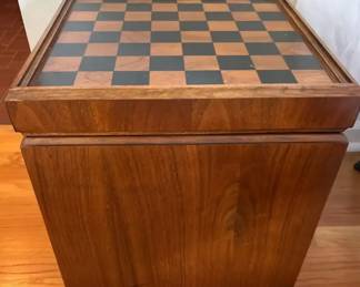 Reversible Cube Ottoman, ChessChecker or Vinyl Cushioned Top