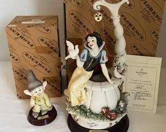 Giuseppe Armani Snow White and Dopey Figures with Certificate  Boxes