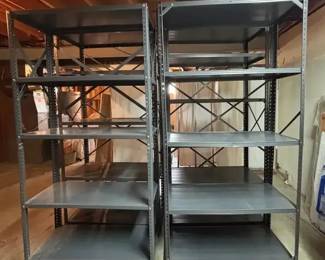 4 Metal Shelving Units