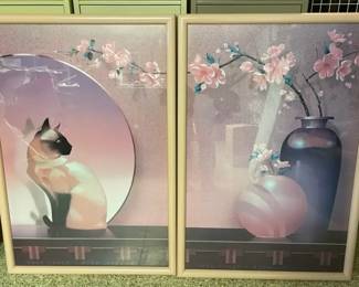 Framed 80s PinkThemed Art Prints