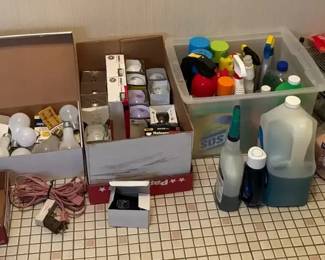 Bulbs and Cleaning Supplies