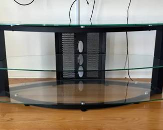 Glass and Metal TV Stand