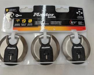 Heavy Duty Outdoor Shrouded Padlock with Key, 2-3/4 in. Wide, 3 Pack