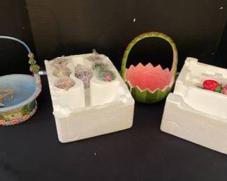 Two Jim Shore Easter Baskets