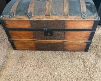 Chest, Jewelry Boxes and Blue Vase