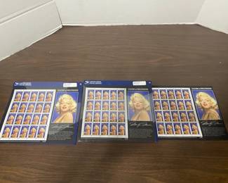 Marilyn Monroe Stamps Three 20 Stamp Sheets