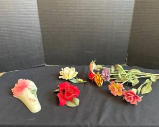 A Couple Capodimonte Flowers And More