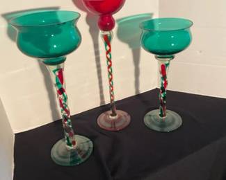 Set Of 3 colorful Vases