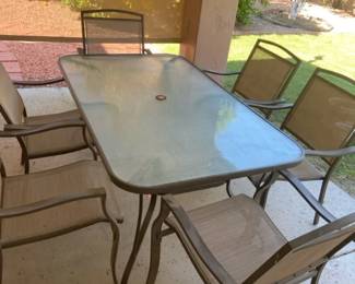 Outdoor Table And Six Chairs