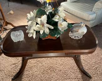 Coffee Table, Plant And Ornaments