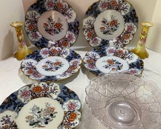 Dinner Plates 5, Cool Glass Bowl And Candle Holders