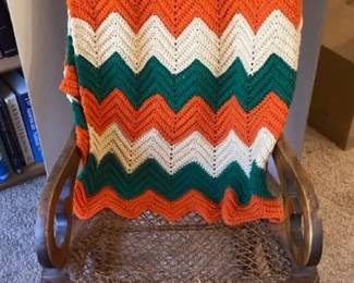 Grandmas Rocking Chair And Afghan