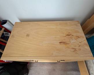 R6 - $100 PAIR of Cindy Crawford Home Large Nightstands. Measures 30" wide x 16.75" deep x 29.25" tall. Both have significant wear on the tops but the drawers all slide. 