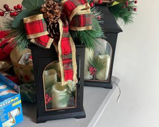R76 - $15 PAIR battery operated candle decor. 