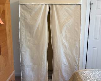 R95 - 2 Available. $75 Each. Rolling Metal Hanging Clothes Racks with Canvas Covers. 