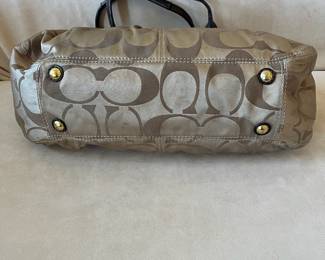 R51 - $25. Y2K Coach Signature Canvas Hobo Bag. 